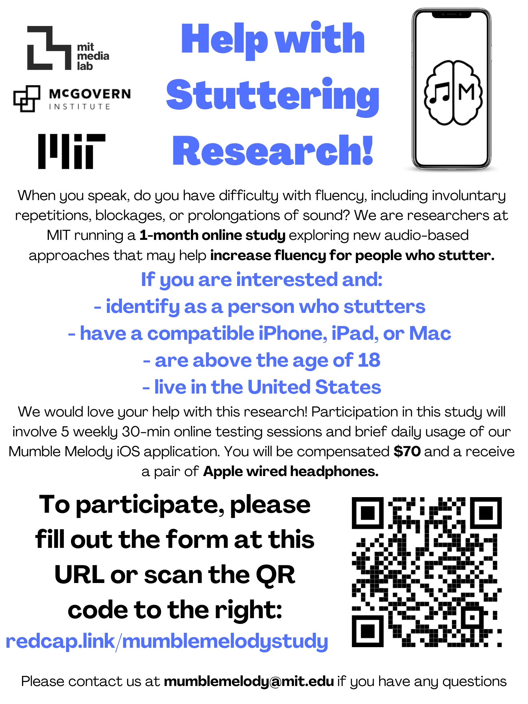 1 month study flyer